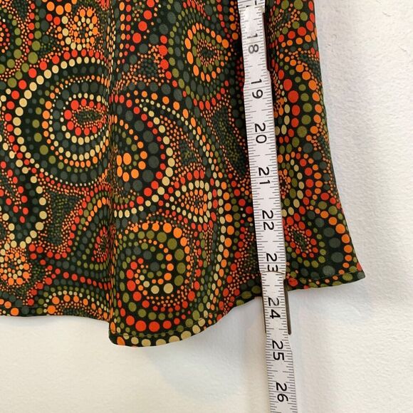 Vtg 90s Paisley Floral Midi Skirt M Brown Boho Fairy Grunge Witchy Eclectic - Picture 7 of 7